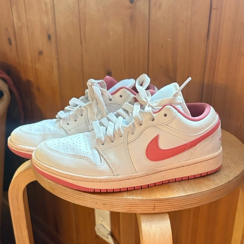 Nike Air Jordan 1 Low Shoes Pink Salt Guave Ice Sail Women Size 6